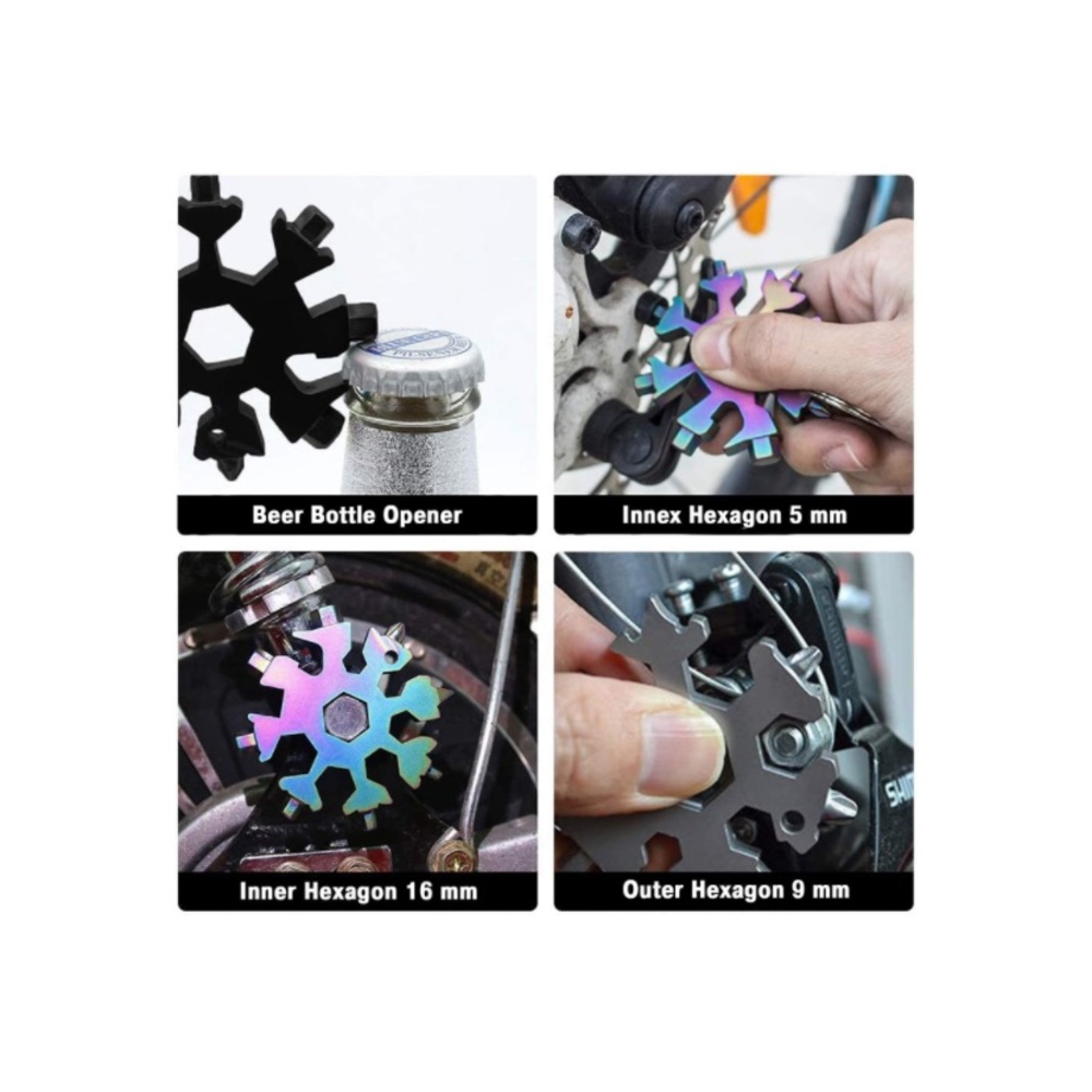 Snowflake Multitool Keychain Screwdriver - Picture 3 of 5